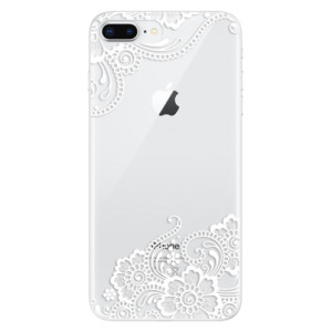Silikonové pouzdro iSaprio - Apple iPhone 8 Plus - White Lace 02