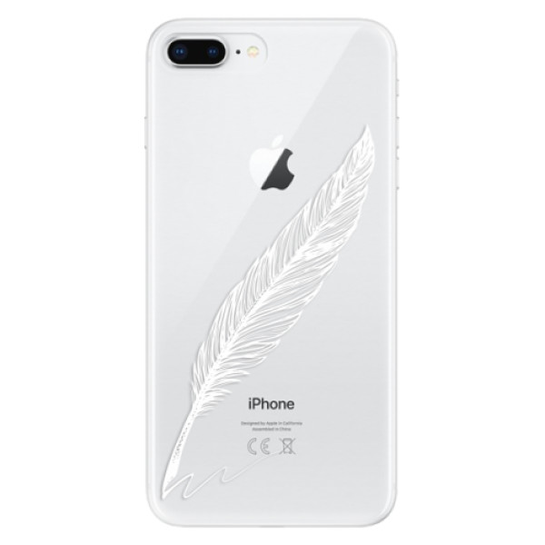 Odolné silikonové pouzdro iSaprio - Writing By Feather - white - iPhone 8 Plus
