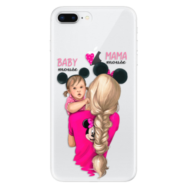 Odolné silikonové pouzdro iSaprio - Mama Mouse Blond and Girl - iPhone 8 Plus