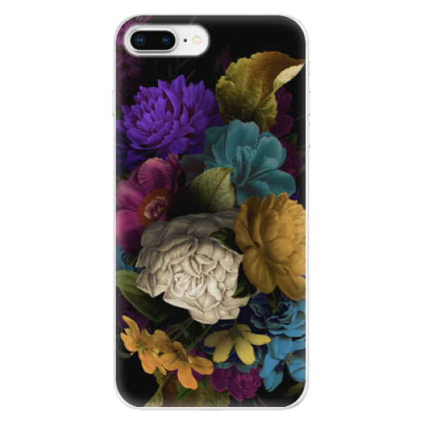 Silikonové odolné pouzdro iSaprio - Dark Flowers na mobil Apple iPhone 8 Plus (Silikonový kryt, obal, pouzdro iSaprio - Dark Flowers na mobilní telefon Apple iPhone 8 Plus)