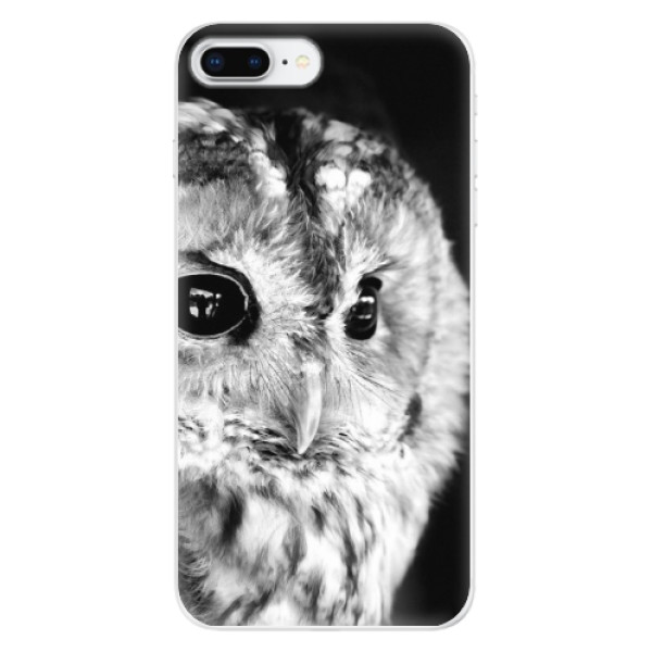Silikonové odolné pouzdro iSaprio - BW Owl na mobil Apple iPhone 8 Plus (Silikonový kryt, obal, pouzdro iSaprio - BW Owl na mobilní telefon Apple iPhone 8 Plus)