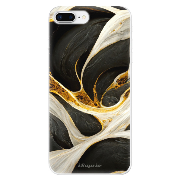 Odolné silikonové pouzdro iSaprio - Black and Gold - iPhone 8 Plus