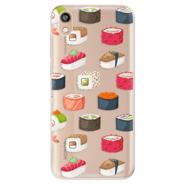 Silikonové odolné pouzdro iSaprio - Sushi Pattern na mobil Honor 8S (Silikonový kryt, obal, pouzdro iSaprio - Sushi Pattern na mobilní telefon Honor 8S)