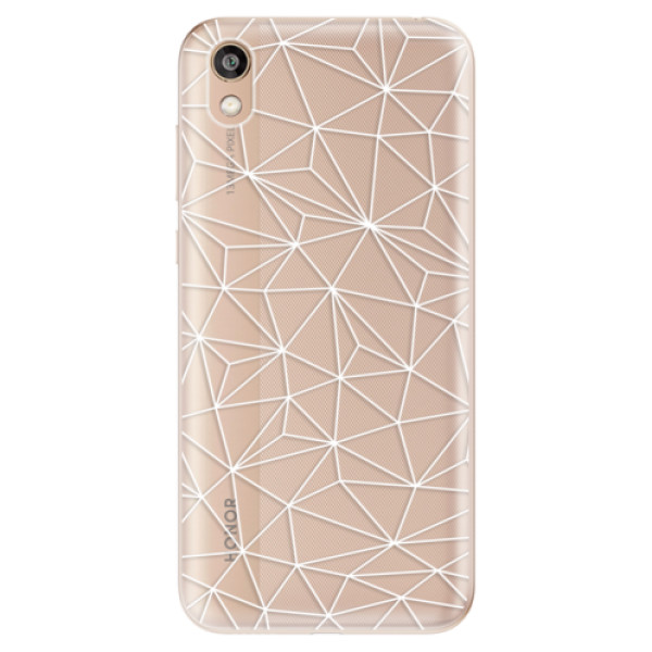 Odolné silikonové pouzdro iSaprio - Abstract Triangles 03 - white - Huawei Honor 8S