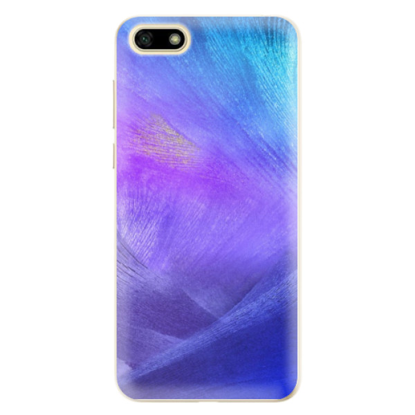 Silikonové odolné pouzdro iSaprio - Purple Feathers na mobil Huawei Y5 2018 - AKCE (Silikonový kryt, obal, pouzdro iSaprio - Purple Feathers na mobilní telefon Huawei Y5 2018)