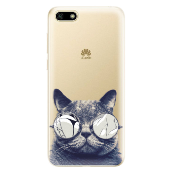 Silikonové odolné pouzdro iSaprio - Crazy Cat 01 na mobil Huawei Y5 2018 (Silikonový kryt, obal, pouzdro iSaprio - Crazy Cat 01 na mobilní telefon Huawei Y5 2018)