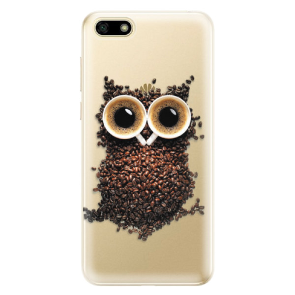 Odolné silikonové pouzdro iSaprio - Owl And Coffee - Huawei Y5 2018
