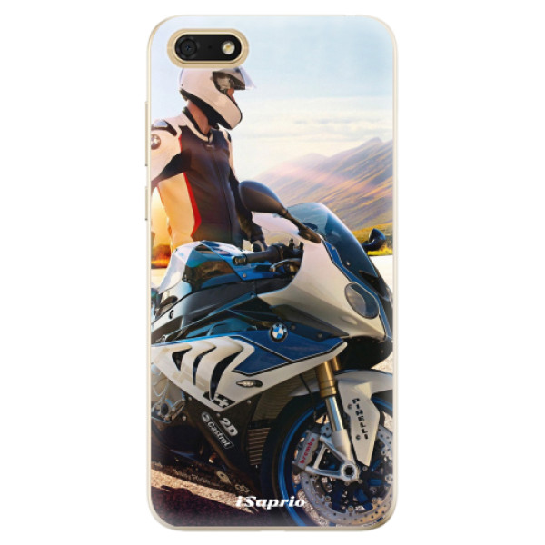 Odolné silikonové pouzdro iSaprio - Motorcycle 10 - Huawei Honor 7S