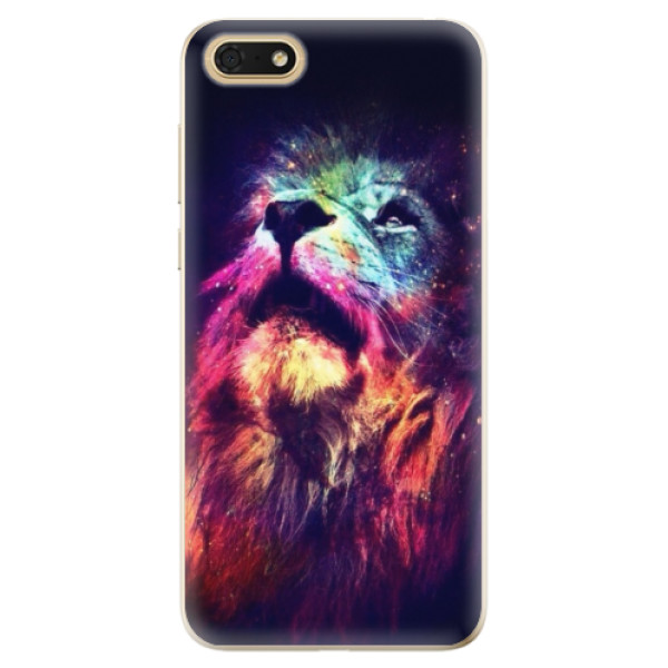 Odolné silikonové pouzdro iSaprio - Lion in Colors - Huawei Honor 7S