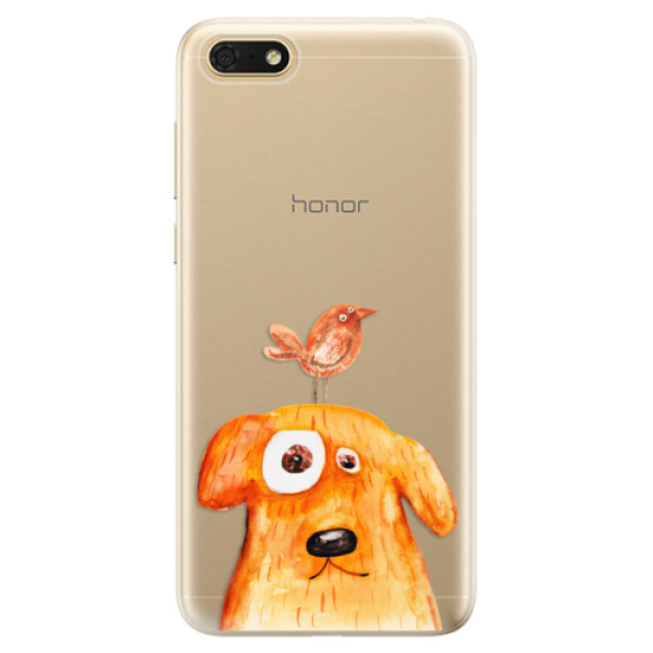 Odolné silikonové pouzdro iSaprio - Dog And Bird - Huawei Honor 7S
