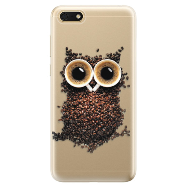 Odolné silikonové pouzdro iSaprio - Owl And Coffee - Huawei Honor 7S