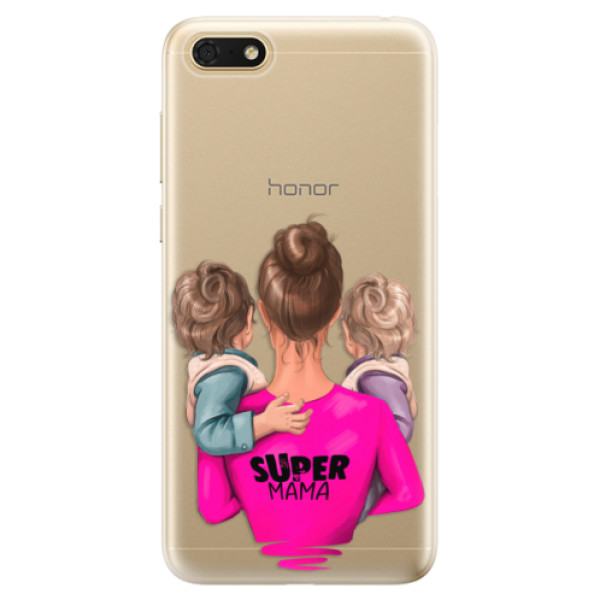 Levně Odolné silikonové pouzdro iSaprio - Super Mama - Two Boys - Huawei Honor 7S