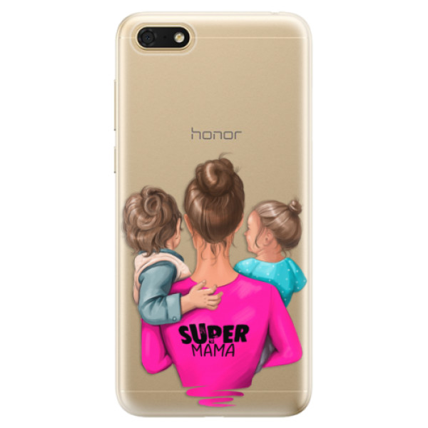 Odolné silikonové pouzdro iSaprio - Super Mama - Boy and Girl - Huawei Honor 7S