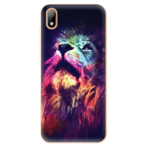 Silikonové odolné pouzdro iSaprio - Lion in Colors na mobil Huawei Y5 2019 (Silikonový kryt, obal, pouzdro iSaprio - Lion in Colors na mobilní telefon Huawei Y5 2019)