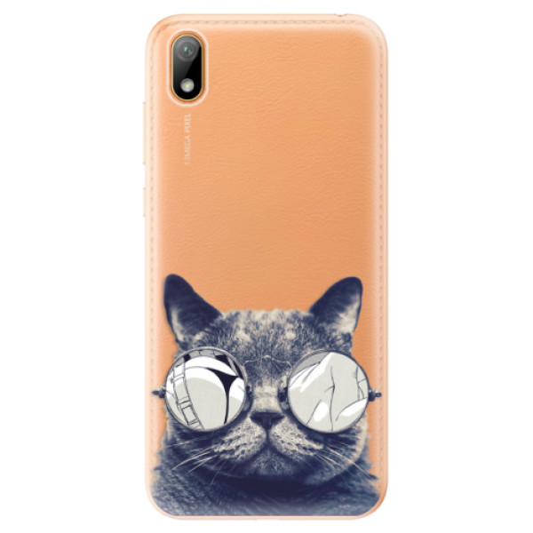 Silikonové odolné pouzdro iSaprio - Crazy Cat 01 na mobil Huawei Y5 2019 (Silikonový kryt, obal, pouzdro iSaprio - Crazy Cat 01 na mobilní telefon Huawei Y5 2019)