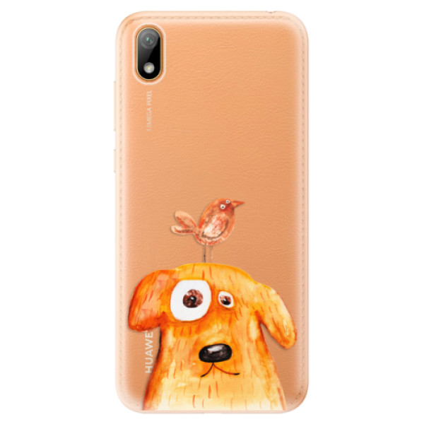 Silikonové odolné pouzdro iSaprio - Dog And Bird na mobil Huawei Y5 2019 (Silikonový kryt, obal, pouzdro iSaprio - Dog And Bird na mobilní telefon Huawei Y5 2019)