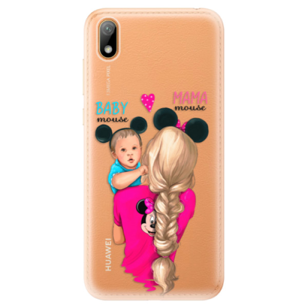 Odolné silikonové pouzdro iSaprio - Mama Mouse Blonde and Boy - Huawei Y5 2019