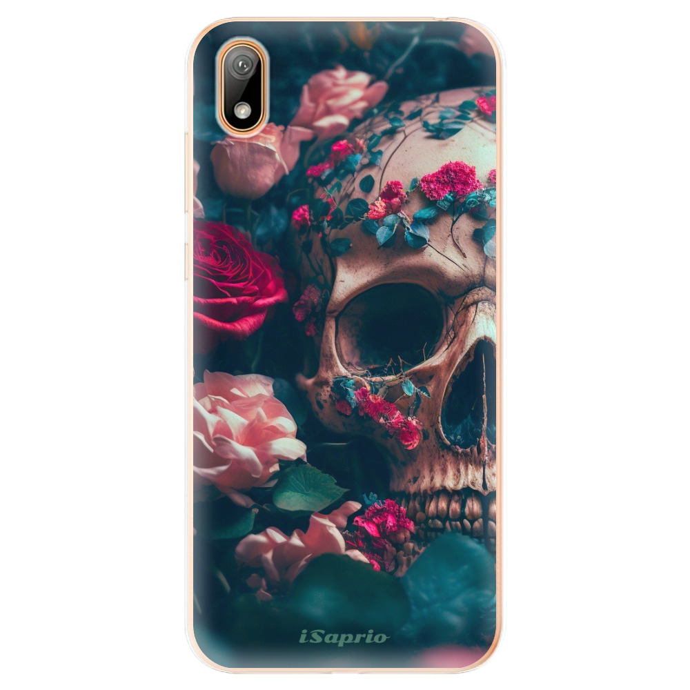 Odolné silikonové pouzdro iSaprio - Skull in Roses - Huawei Y5 2019