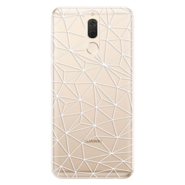 Odolné silikonové pouzdro iSaprio - Abstract Triangles 03 - white - Huawei Mate 10 Lite