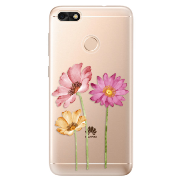 Odolné silikonové pouzdro iSaprio - Three Flowers - Huawei P9 Lite Mini