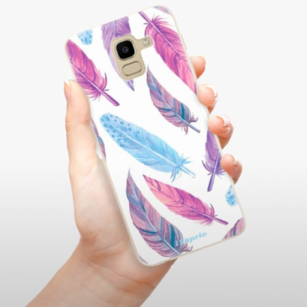 Silikonové pouzdro iSaprio - Samsung Galaxy J6 - Feather Pattern 10