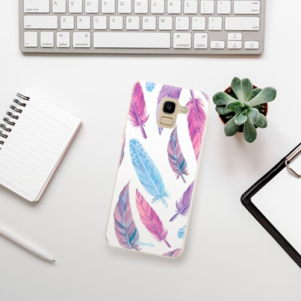 Silikonové pouzdro iSaprio - Samsung Galaxy J6 - Feather Pattern 10