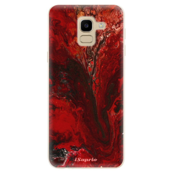 Odolné silikonové pouzdro iSaprio - RedMarble 17 - Samsung Galaxy J6