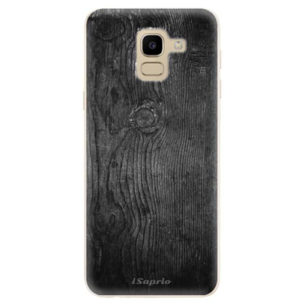 Silikonové odolné pouzdro iSaprio - Black Wood 13 na mobil Samsung Galaxy J6 (Silikonový kryt, obal, pouzdro iSaprio - Black Wood 13 na mobilní telefon Samsung Galaxy J6)