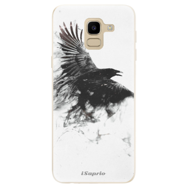 Silikonové odolné pouzdro iSaprio - Dark Bird 01 na mobil Samsung Galaxy J6 (Silikonový kryt, obal, pouzdro iSaprio - Dark Bird 01 na mobilní telefon Samsung Galaxy J6)