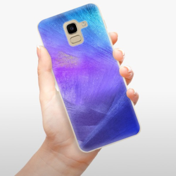 Silikonové pouzdro iSaprio - Samsung Galaxy J6 - Purple Feathers