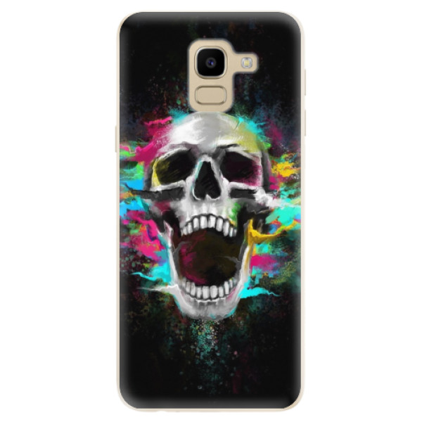 Silikonové odolné pouzdro iSaprio - Skull in Colors na mobil Samsung Galaxy J6 (Silikonový kryt, obal, pouzdro iSaprio - Skull in Colors na mobilní telefon Samsung Galaxy J6)