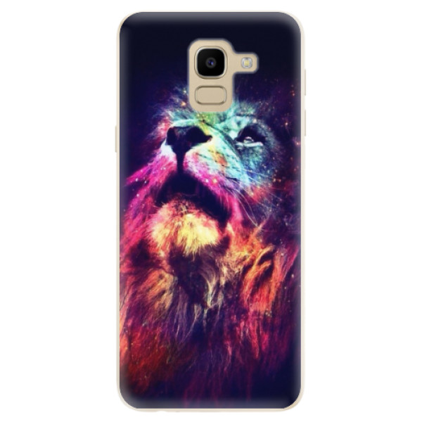 Silikonové odolné pouzdro iSaprio - Lion in Colors na mobil Samsung Galaxy J6 (Silikonový kryt, obal, pouzdro iSaprio - Lion in Colors na mobilní telefon Samsung Galaxy J6)