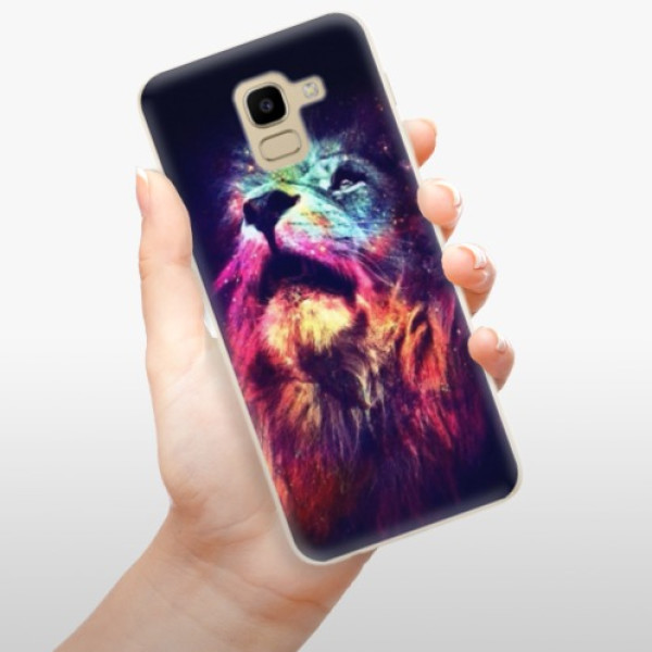 Silikonové pouzdro iSaprio - Samsung Galaxy J6 - Lion in Colors