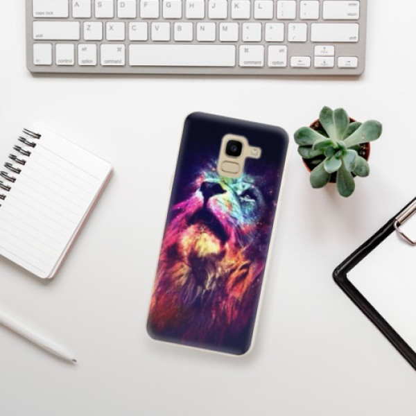 Silikonové pouzdro iSaprio - Samsung Galaxy J6 - Lion in Colors