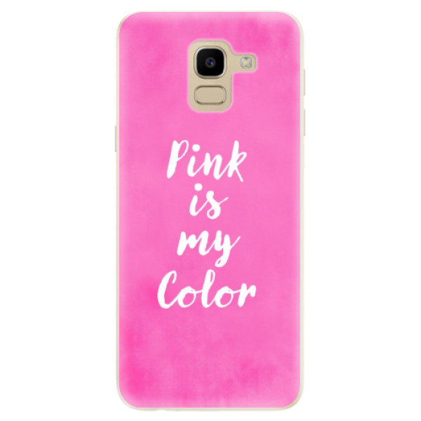 Silikonové odolné pouzdro iSaprio - Pink is my color na mobil Samsung Galaxy J6 (Silikonový kryt, obal, pouzdro iSaprio - Pink is my color na mobilní telefon Samsung Galaxy J6)