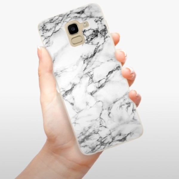 Silikonové pouzdro iSaprio - Samsung Galaxy J6 - White Marble 01