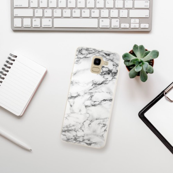 Silikonové pouzdro iSaprio - Samsung Galaxy J6 - White Marble 01