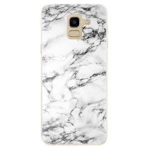 Silikonové pouzdro iSaprio - Samsung Galaxy J6 - White Marble 01