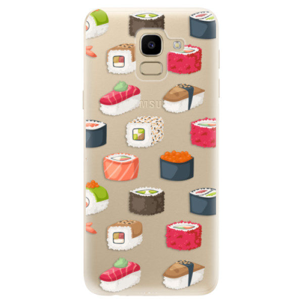 Silikonové odolné pouzdro iSaprio - Sushi Pattern na mobil Samsung Galaxy J6 (Silikonový kryt, obal, pouzdro iSaprio - Sushi Pattern na mobilní telefon Samsung Galaxy J6)