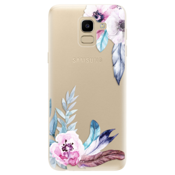Silikonové odolné pouzdro iSaprio - Flower Pattern 04 na mobil Samsung Galaxy J6 (Silikonový kryt, obal, pouzdro iSaprio - Flower Pattern 04 na mobilní telefon Samsung Galaxy J6)