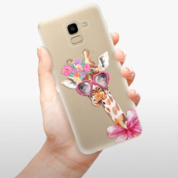 Silikonové pouzdro iSaprio - Samsung Galaxy J6 - Lady Giraffe