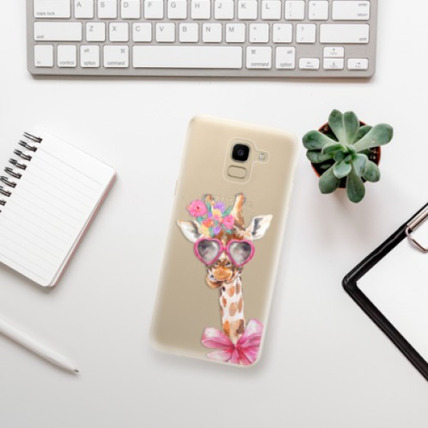 Silikonové pouzdro iSaprio - Samsung Galaxy J6 - Lady Giraffe