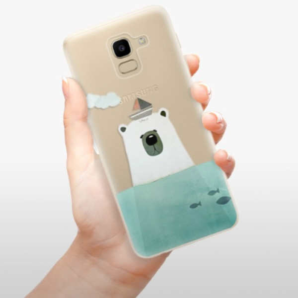 Silikonové pouzdro iSaprio - Samsung Galaxy J6 - Bear With Boat