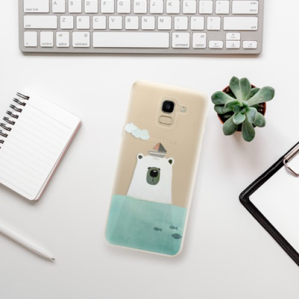 Silikonové pouzdro iSaprio - Samsung Galaxy J6 - Bear With Boat