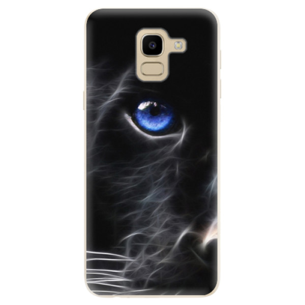 Silikonové odolné pouzdro iSaprio - Black Puma na mobil Samsung Galaxy J6 (Silikonový kryt, obal, pouzdro iSaprio - Black Puma na mobilní telefon Samsung Galaxy J6)