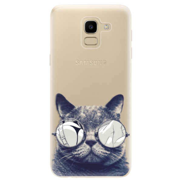 Silikonové odolné pouzdro iSaprio - Crazy Cat 01 na mobil Samsung Galaxy J6 (Silikonový kryt, obal, pouzdro iSaprio - Crazy Cat 01 na mobilní telefon Samsung Galaxy J6)