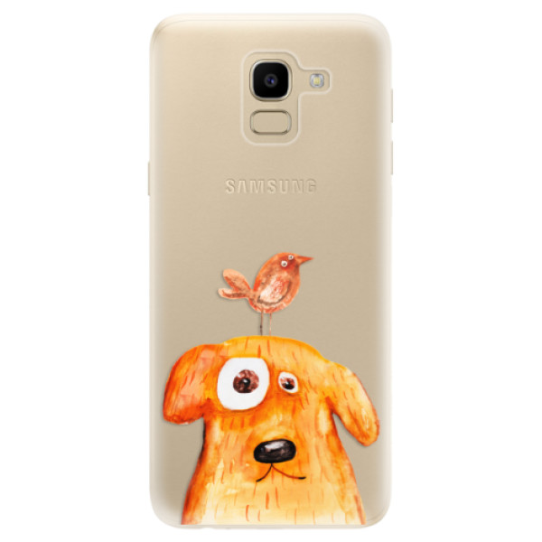 Silikonové odolné pouzdro iSaprio - Dog And Bird na mobil Samsung Galaxy J6 (Silikonový kryt, obal, pouzdro iSaprio - Dog And Bird na mobilní telefon Samsung Galaxy J6)