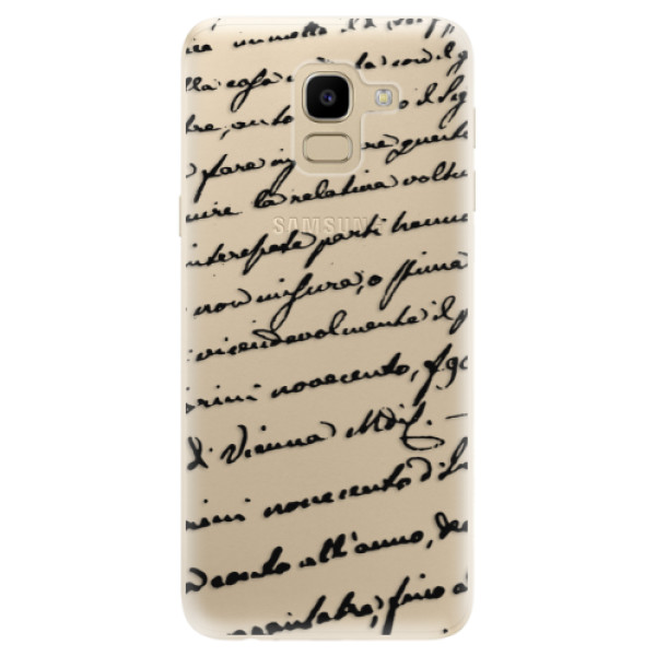 Odolné silikonové pouzdro iSaprio - Handwriting 01 - black - Samsung Galaxy J6
