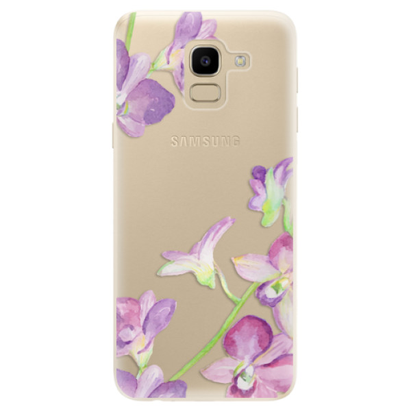 Silikonové odolné pouzdro iSaprio - Purple Orchid na mobil Samsung Galaxy J6 (Silikonový kryt, obal, pouzdro iSaprio - Purple Orchid na mobilní telefon Samsung Galaxy J6)