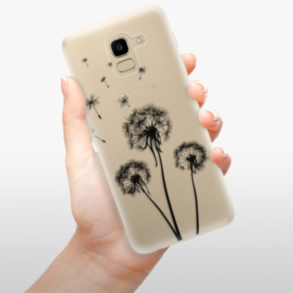 Silikonové pouzdro iSaprio - Samsung Galaxy J6 - Three Dandelions black